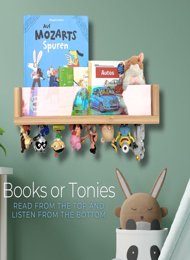 BigStep Magnetic Bookshelf for Tonies Figures - Iridescent Acrylic Front Panel and Metal Strip on Bottom to Hold Tonie Characters - Comparable to Tonies Shelf - Image 2